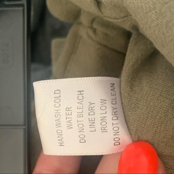 Favlux Paperbag Green Pocket Tie Ruffle Pants Size L - Picture 6 of 6